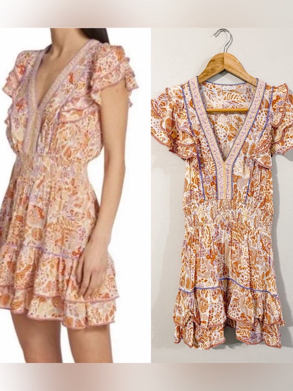 Poupette St Barth‎ Camila Mini Ruffle Dress | Size X Small | Resort | Vacation
